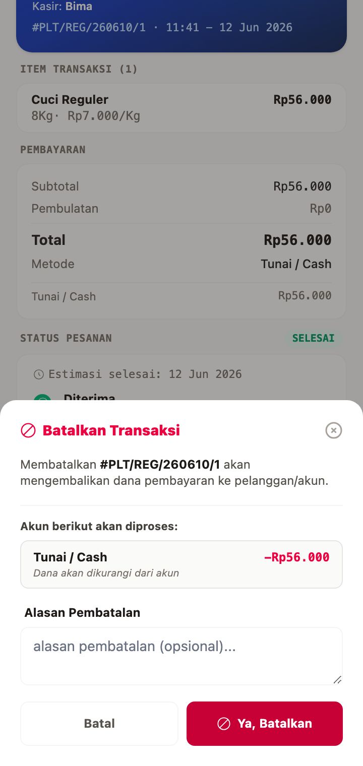 Tap the Cancel Menu
