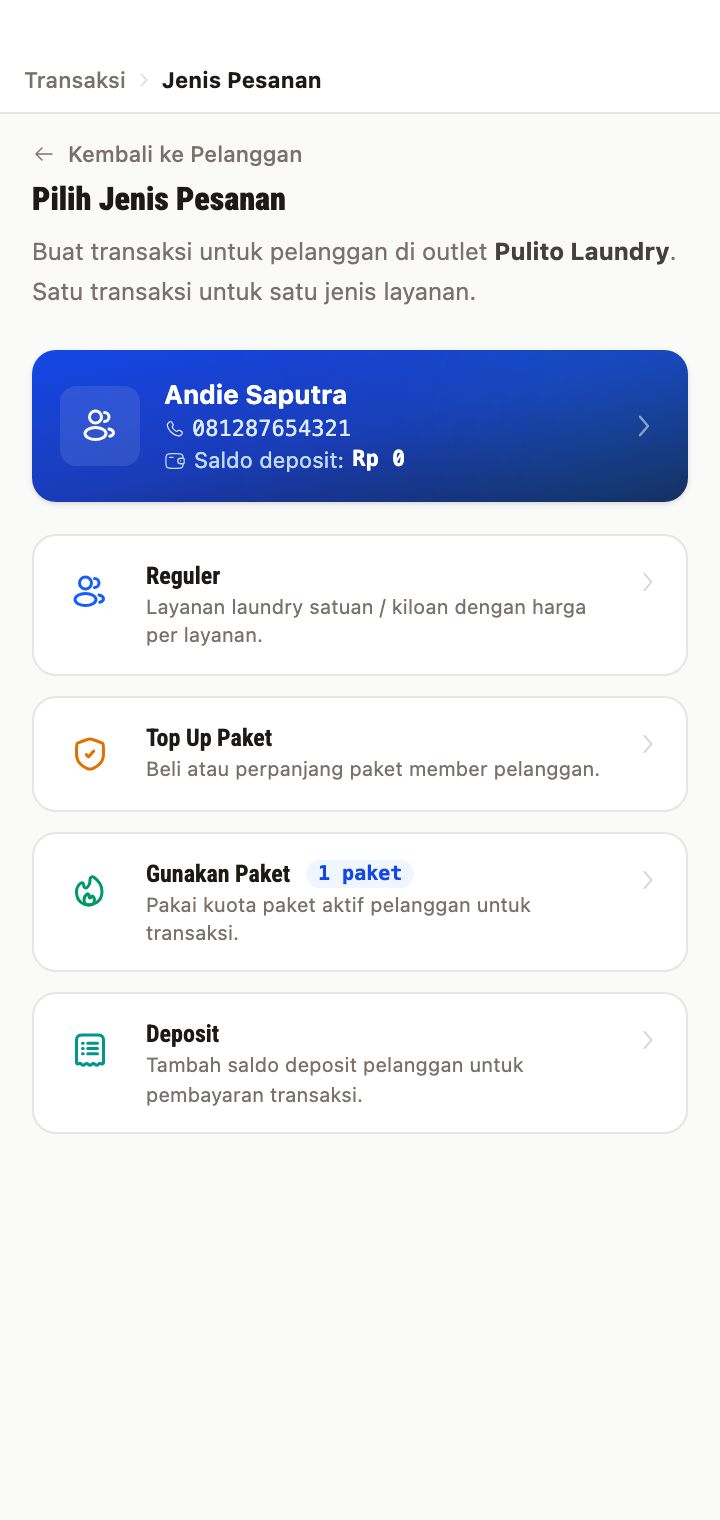 Transaction Menu