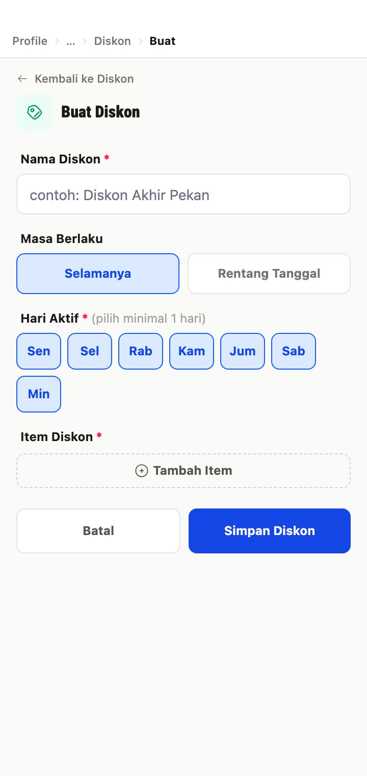 Create Discount Form