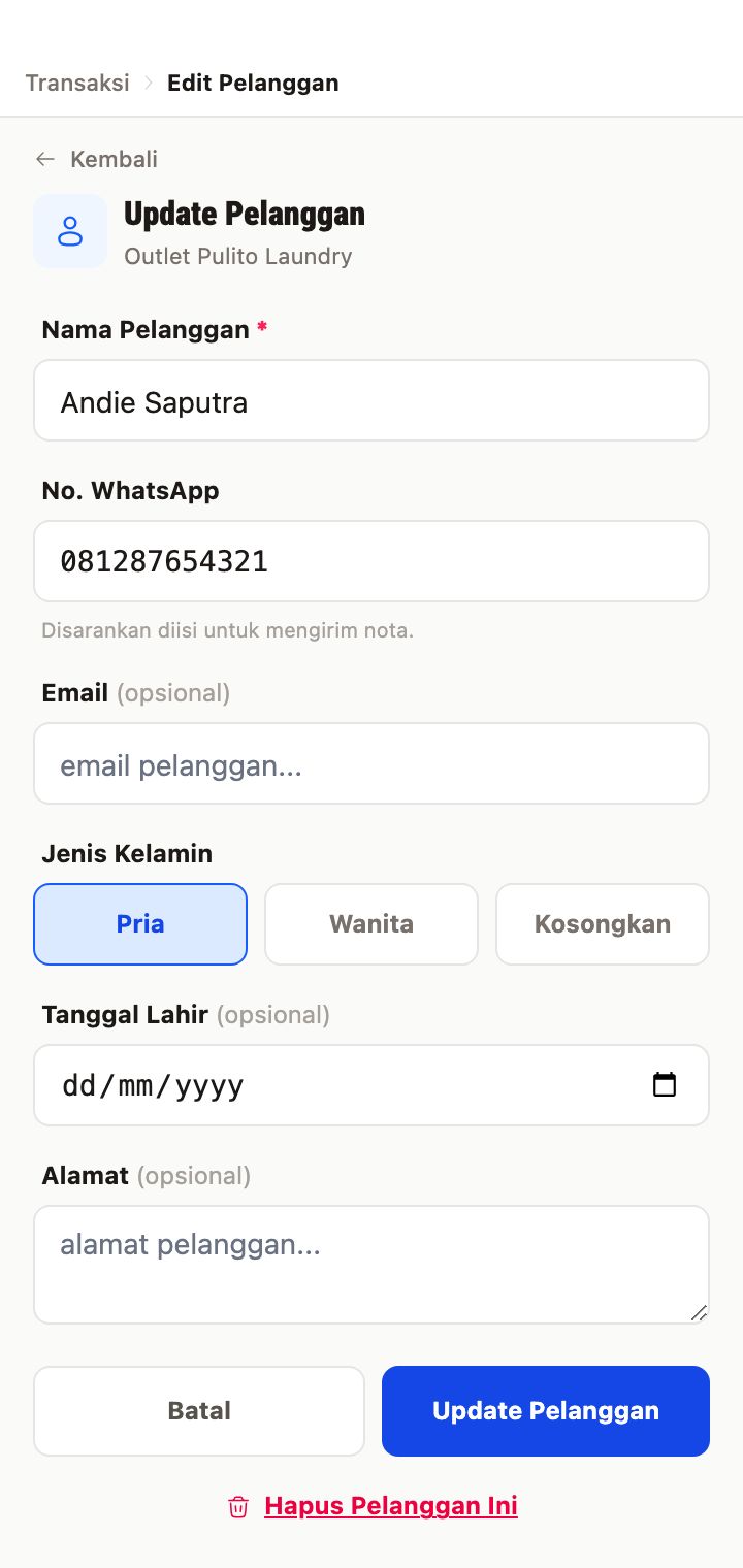 Edit & Delete Customer